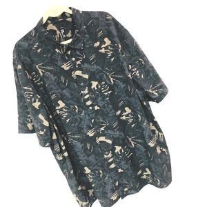 LAPG Walking Dead Bamboo Shirt Mens 2XL Tropical Hawaiian Aloha Beach LA Police